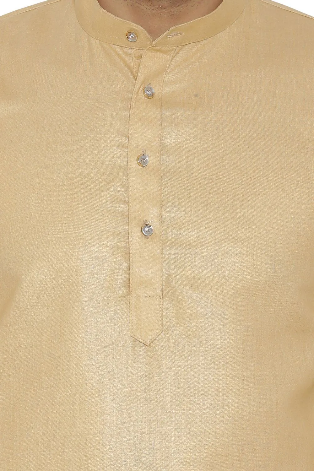 Cotton Silk Blend Beige Kurta Shirt