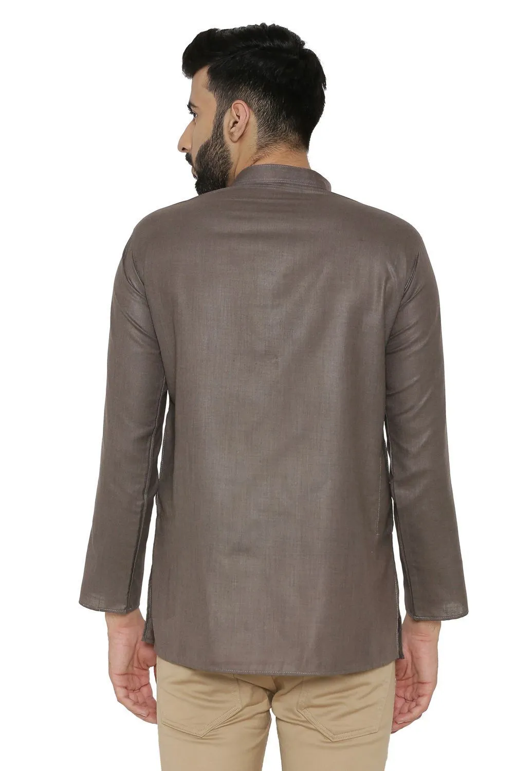 Cotton Silk Blend Green Kurta Shirt