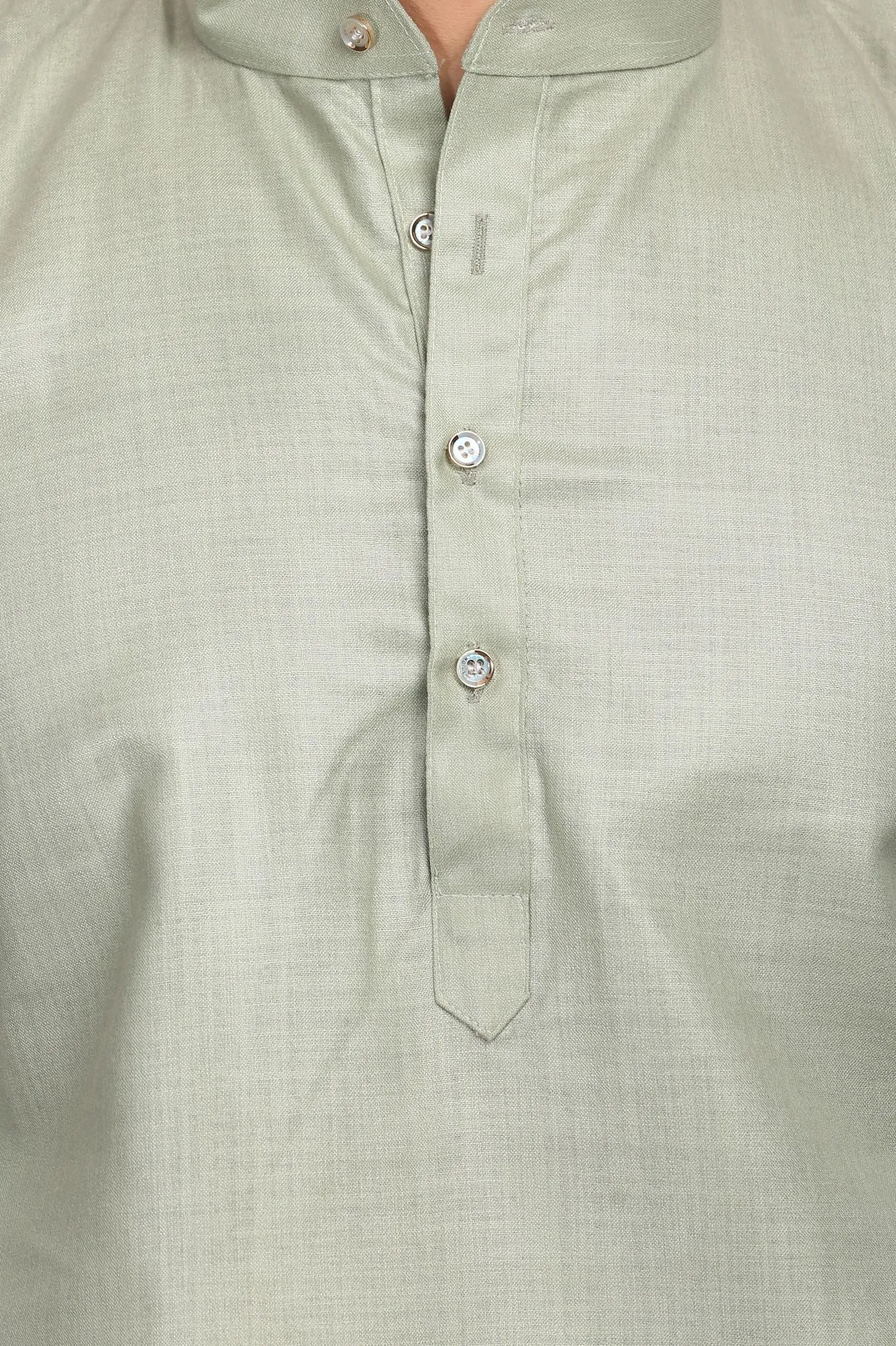 Cotton Silk Blend Grey Kurta Shirt