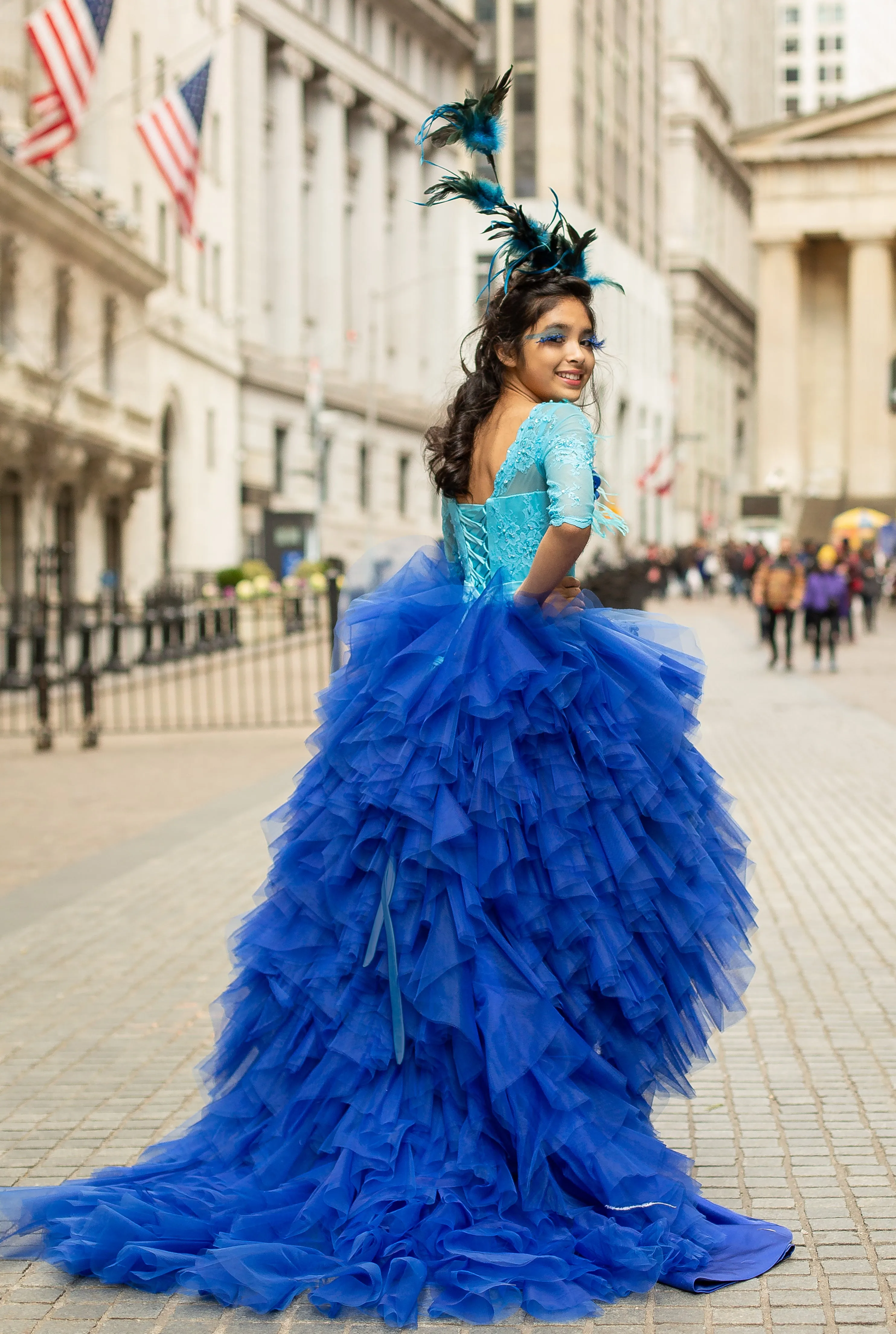 Custom Gown "Blue Roller"