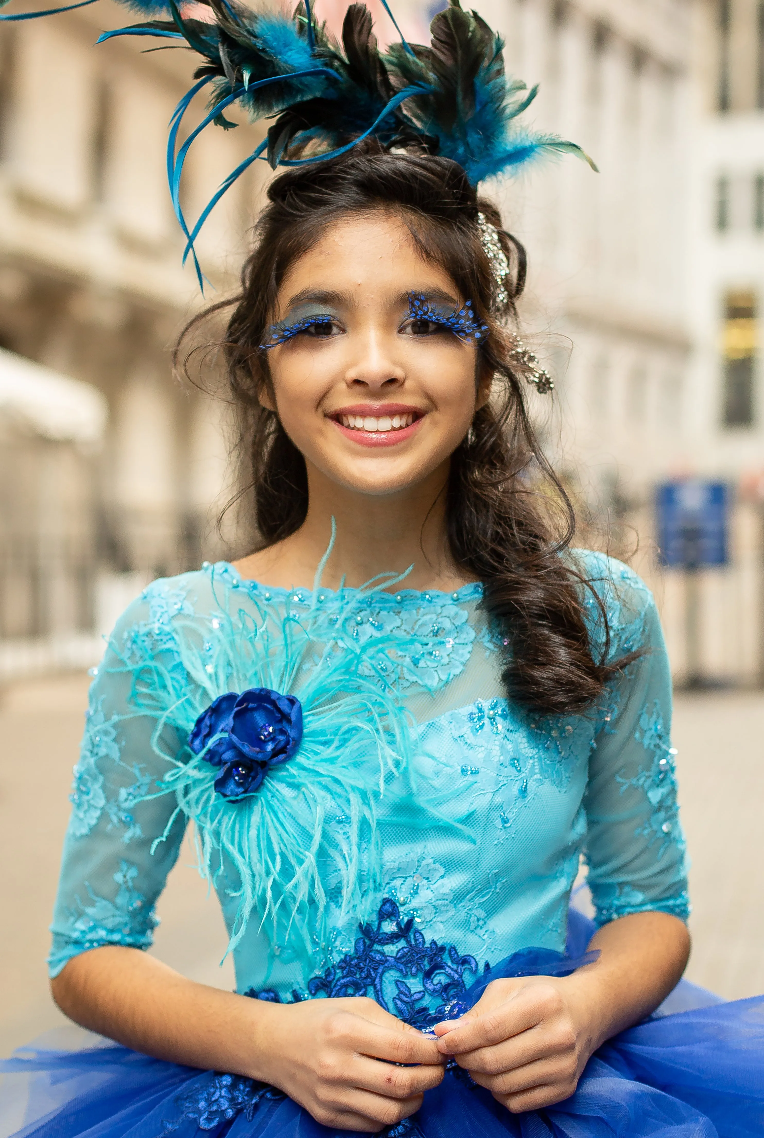 Custom Gown "Blue Roller"
