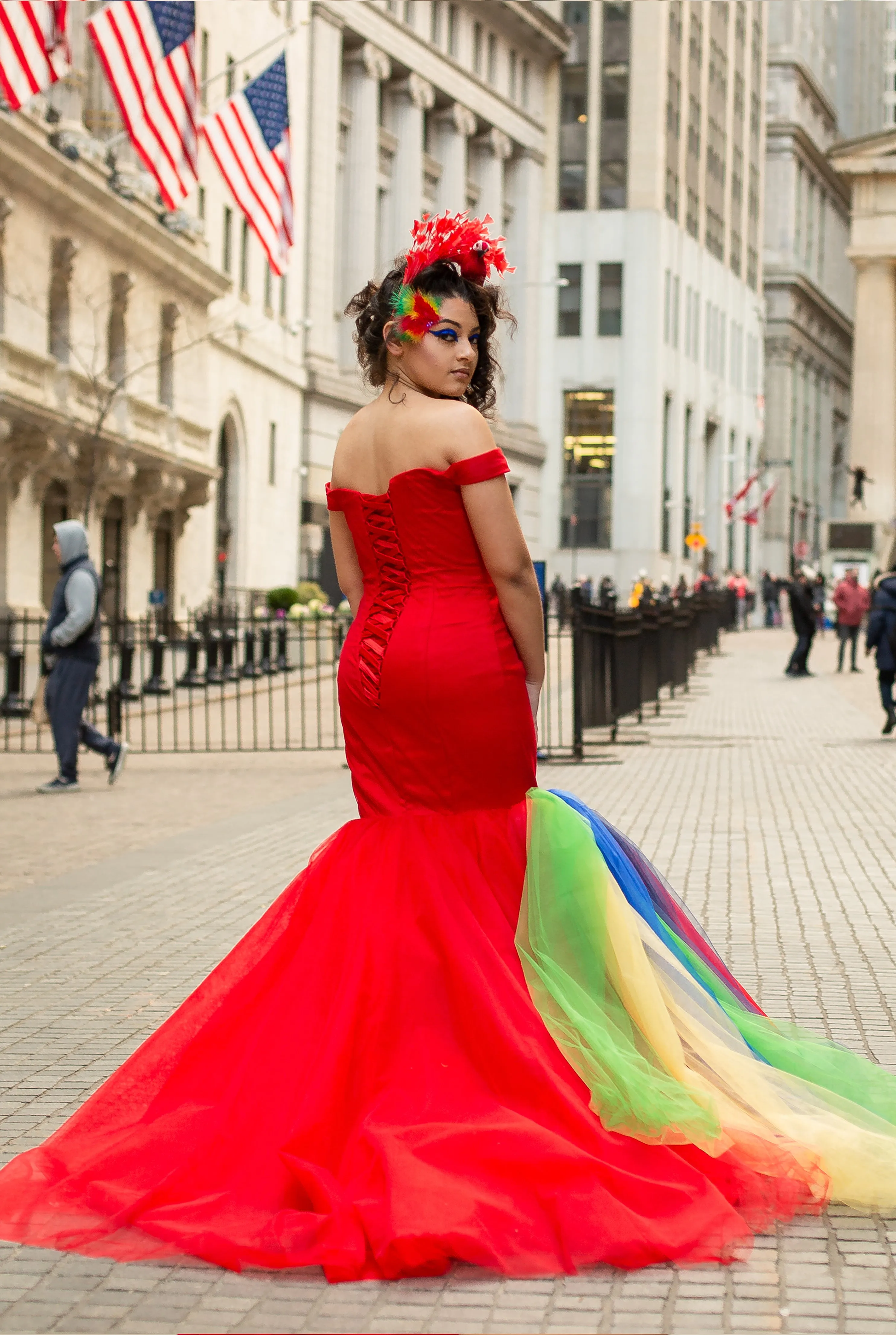 Custom Gown "Scarlet Macaw"