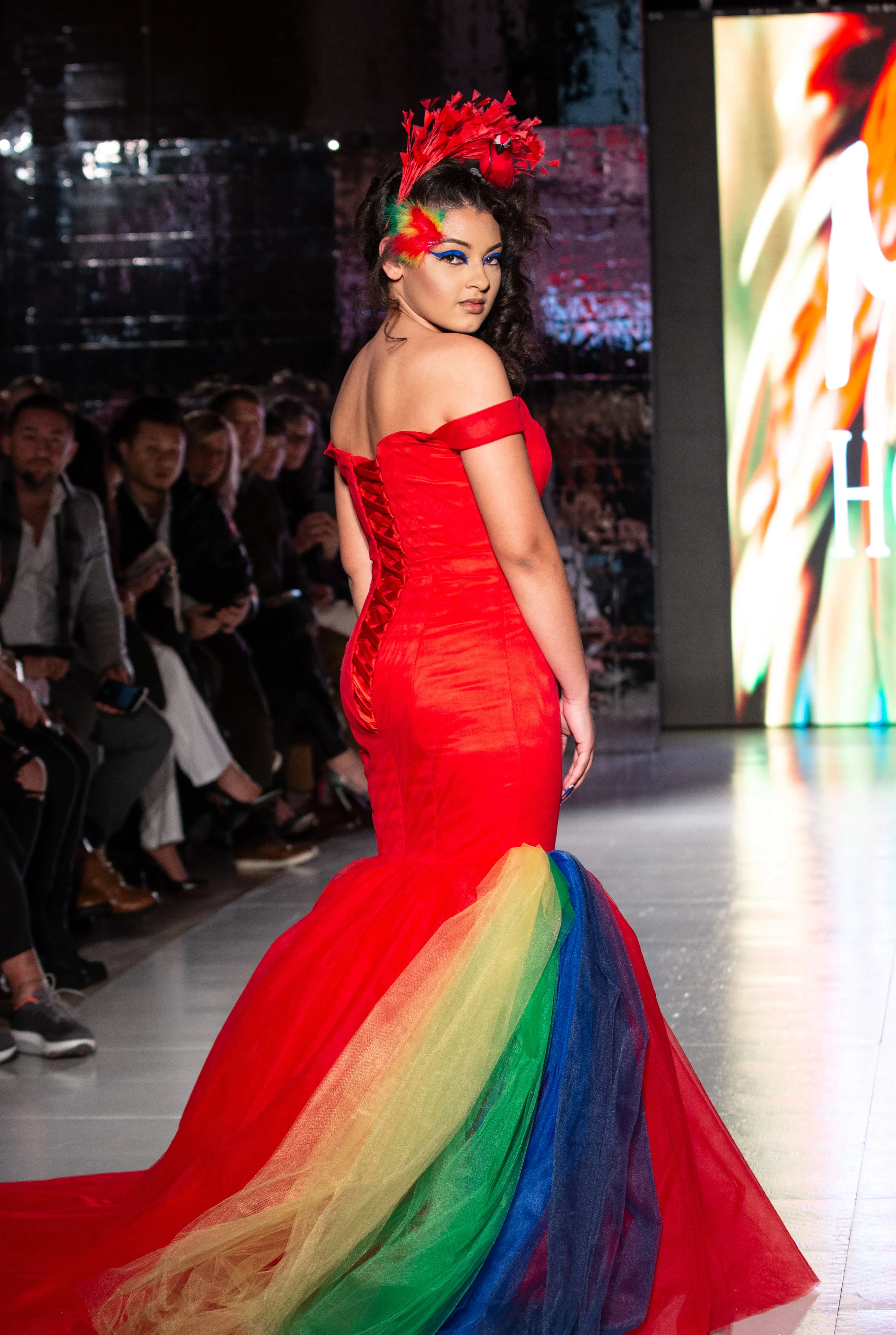 Custom Gown "Scarlet Macaw"
