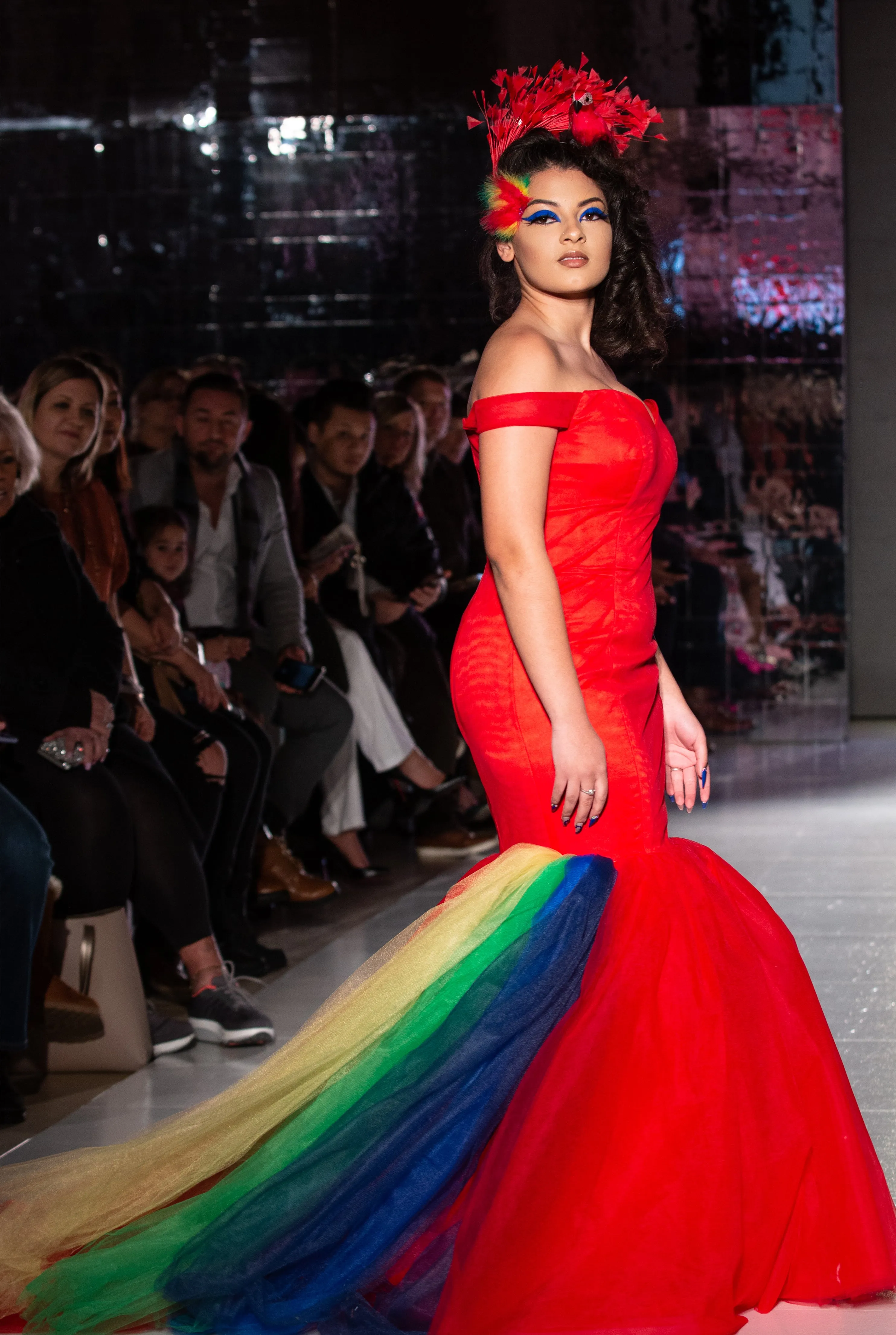 Custom Gown "Scarlet Macaw"