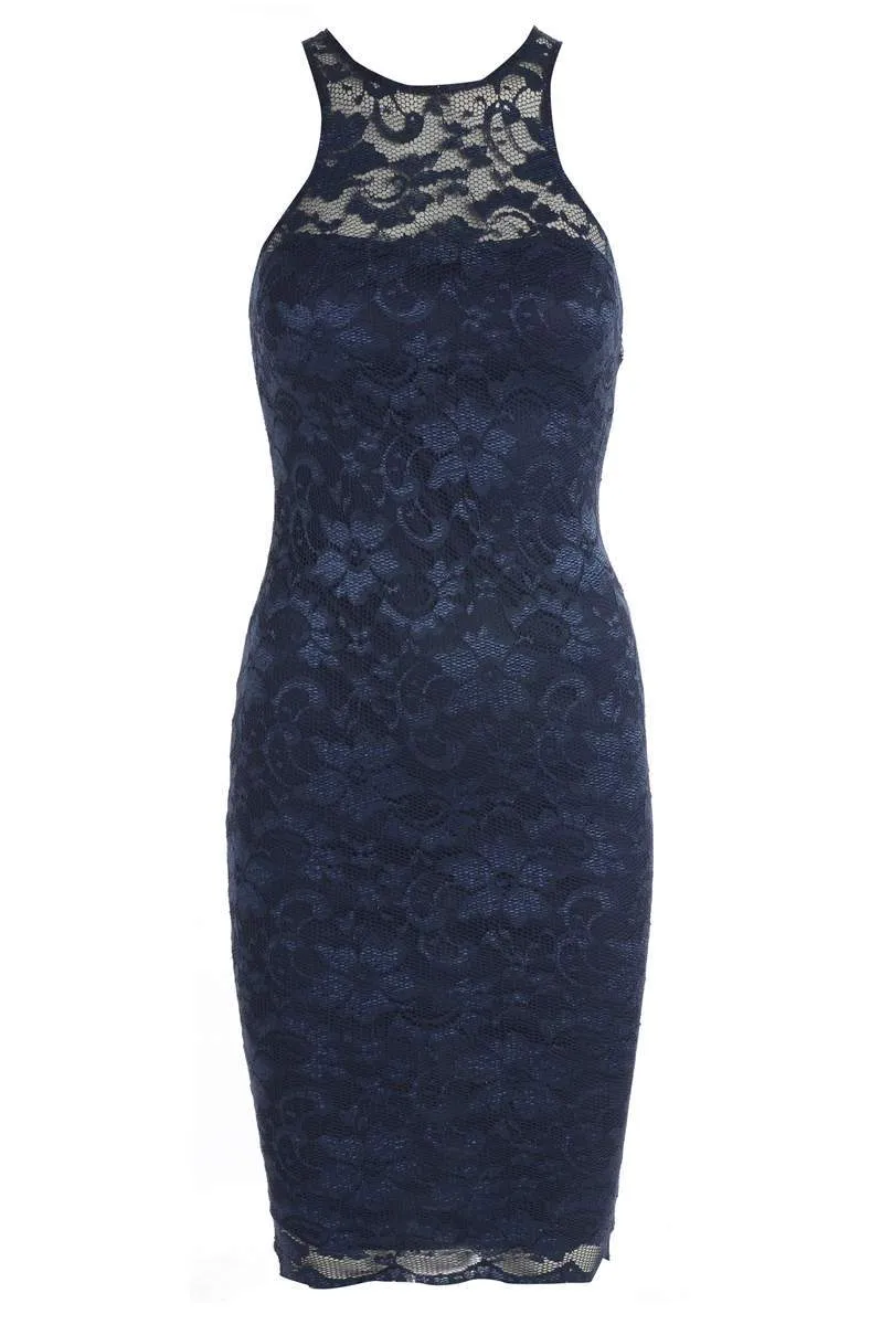 Cut In Lace Midi Dress