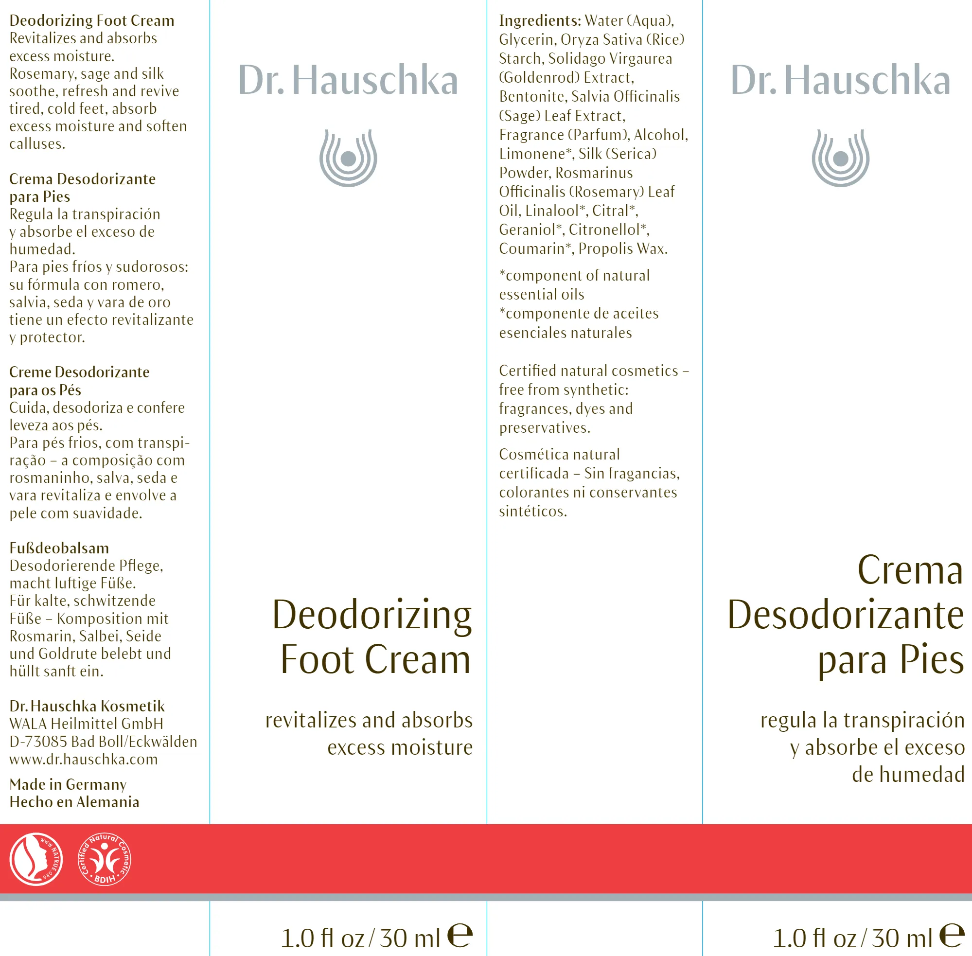 Deodorizing Foot Cream