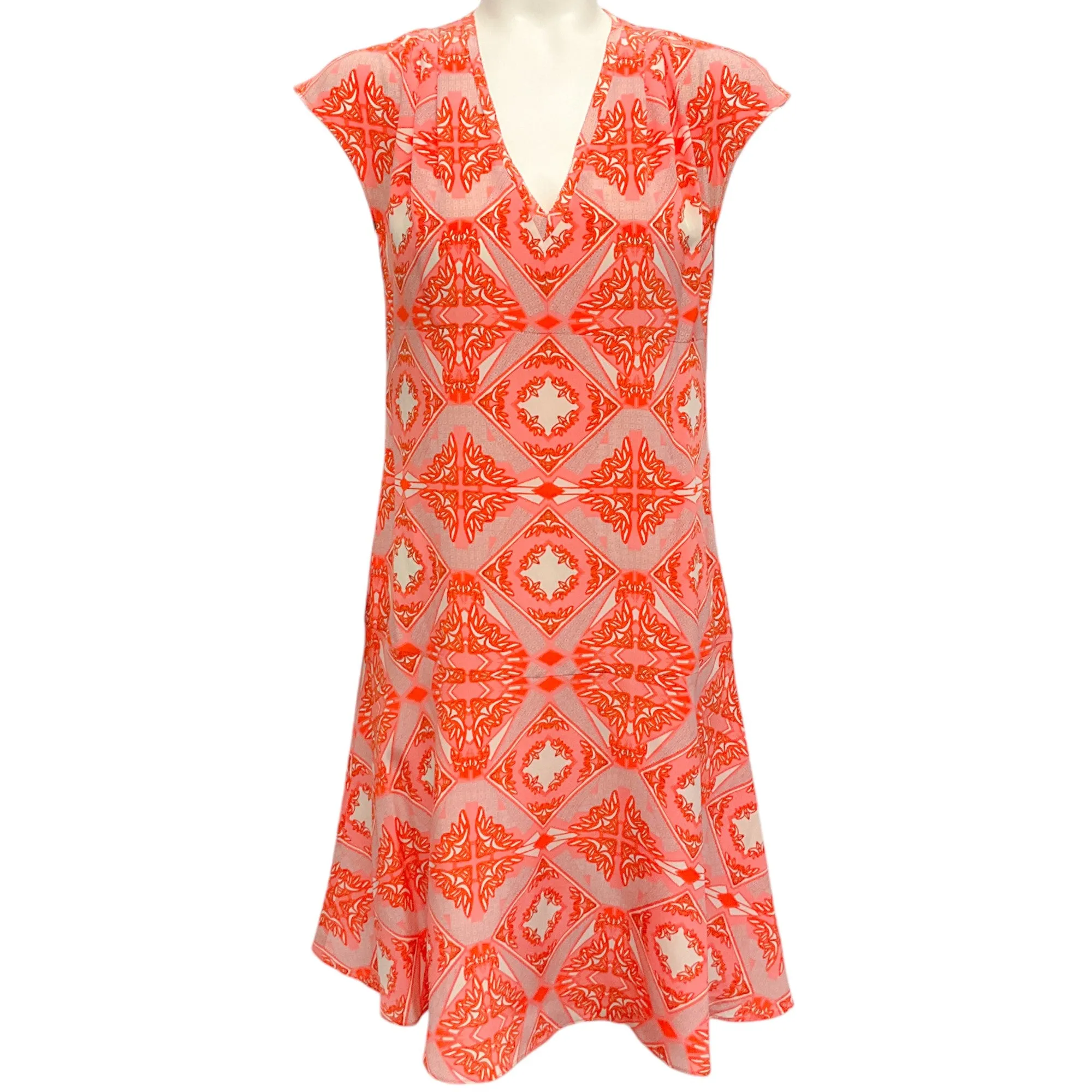 Derek Lam Coral Multi Silk Dress