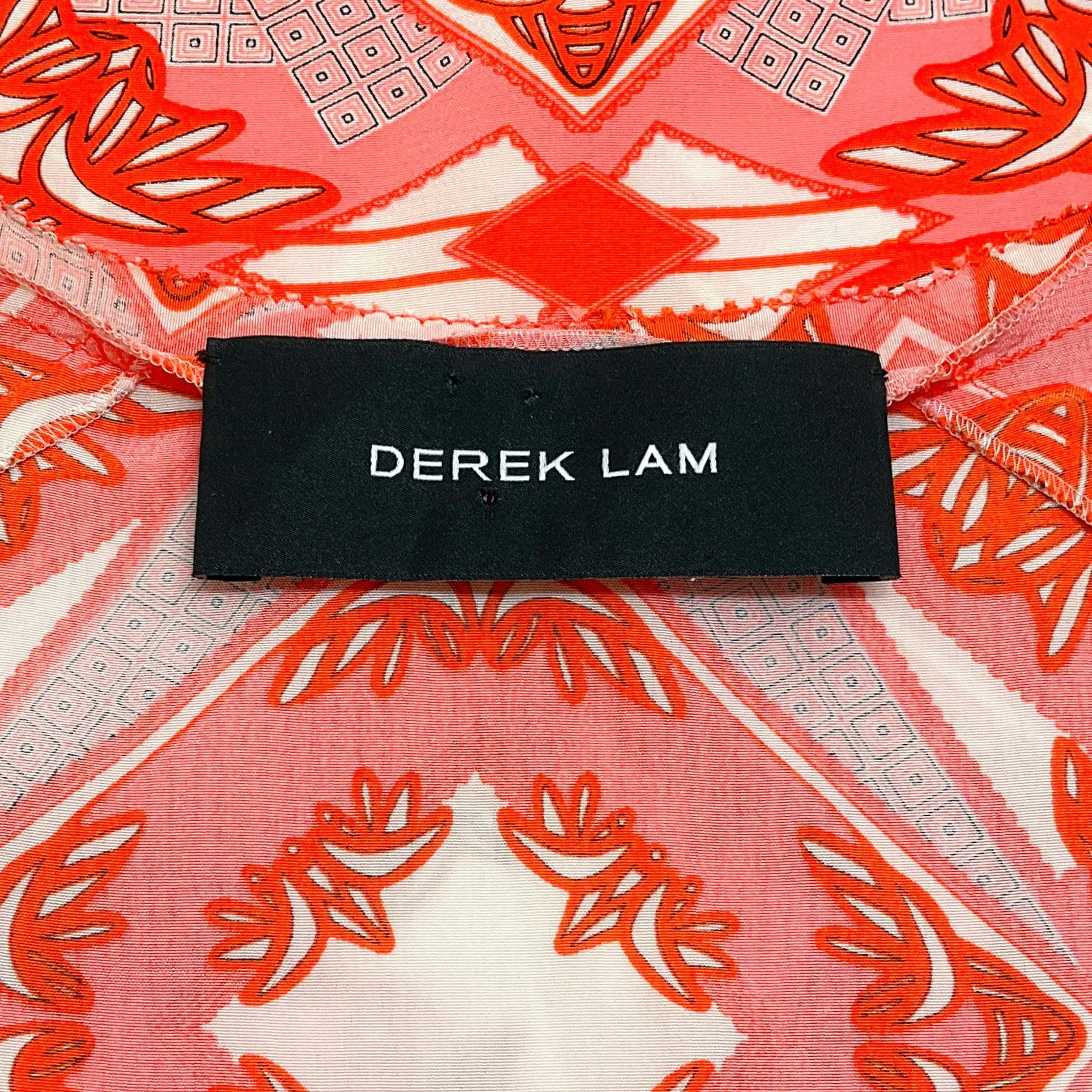 Derek Lam Coral Multi Silk Dress