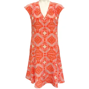 Derek Lam Coral Multi Silk Dress