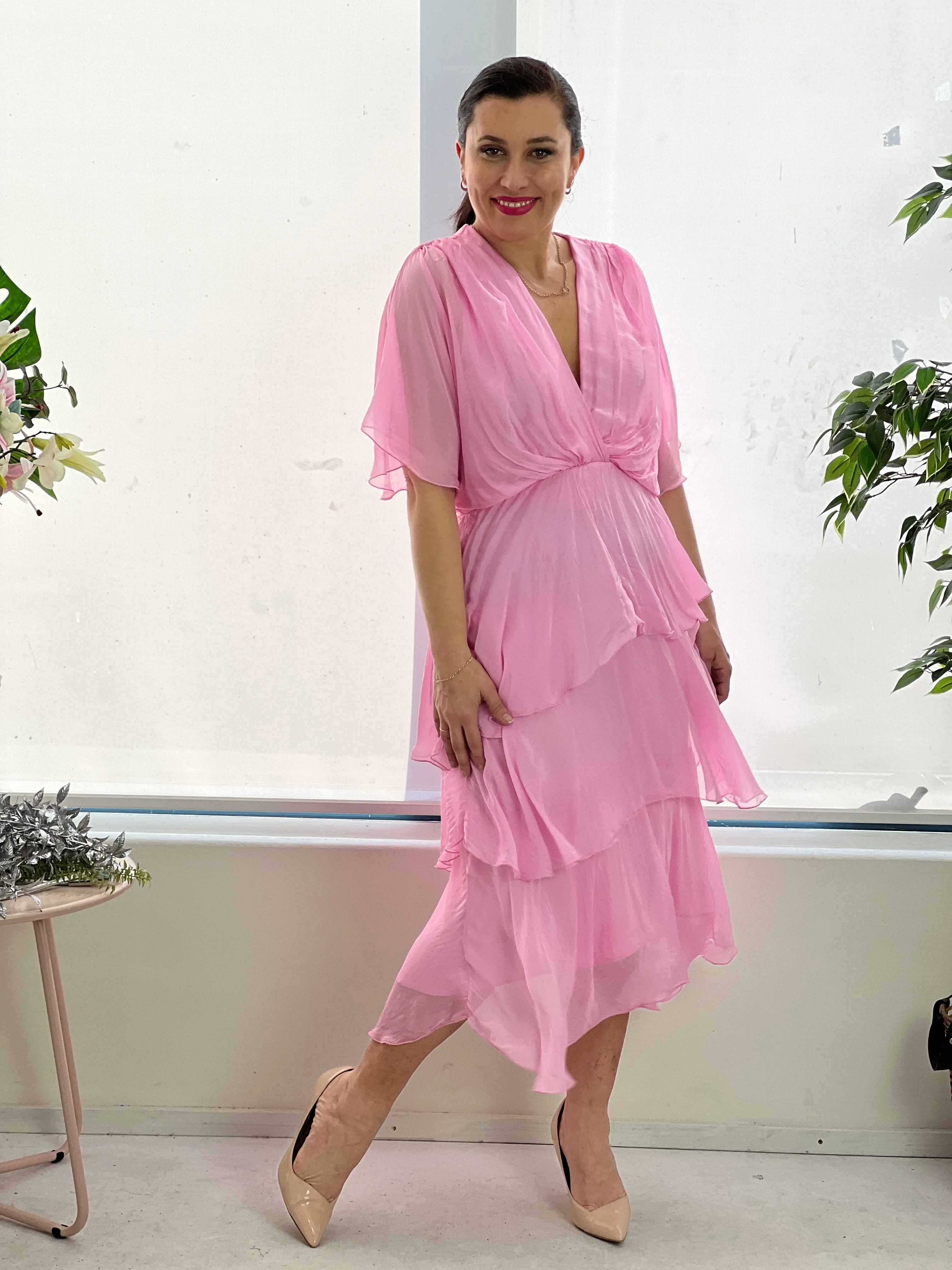 Desaily Candy Silk Dress