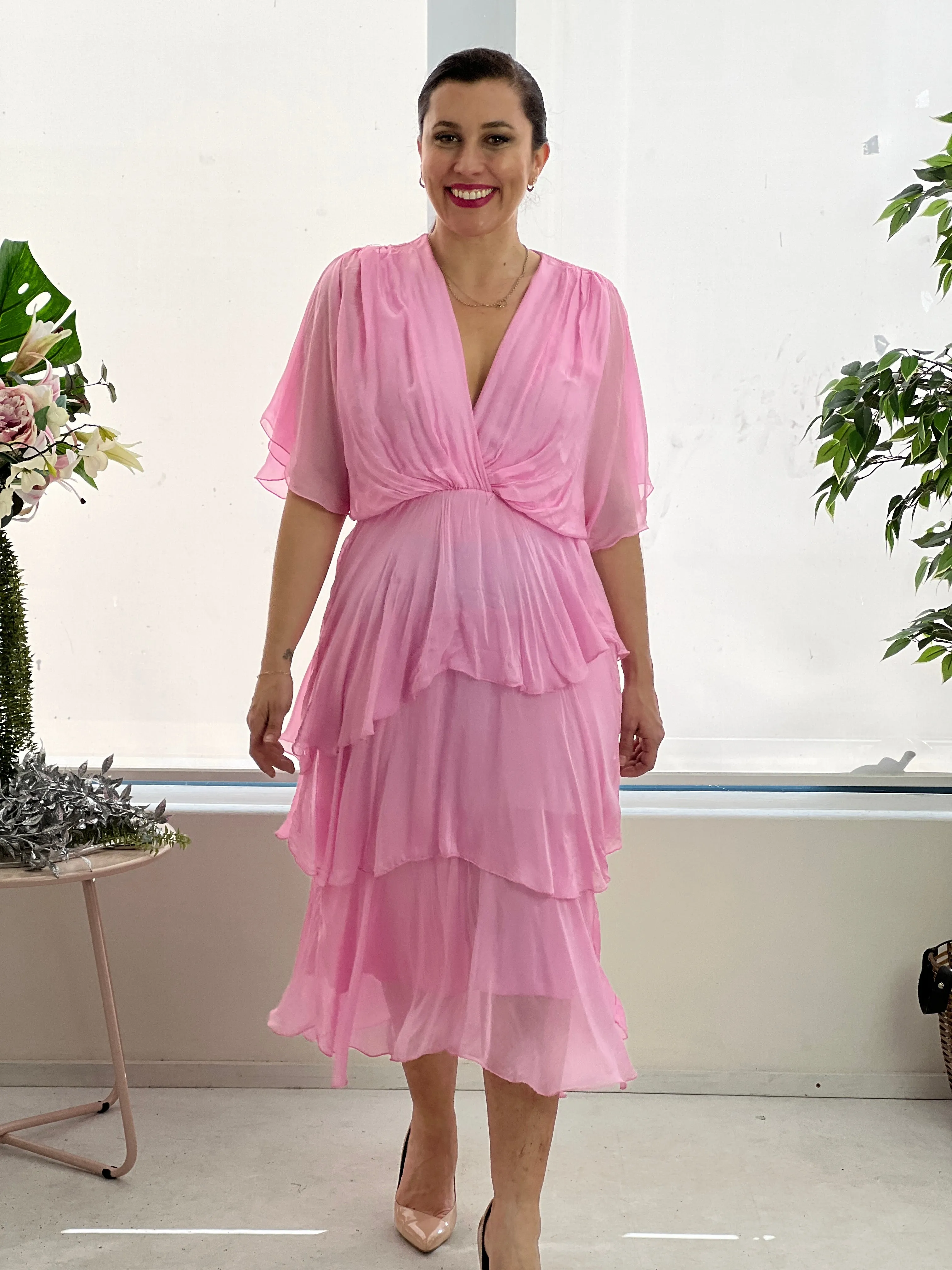 Desaily Candy Silk Dress