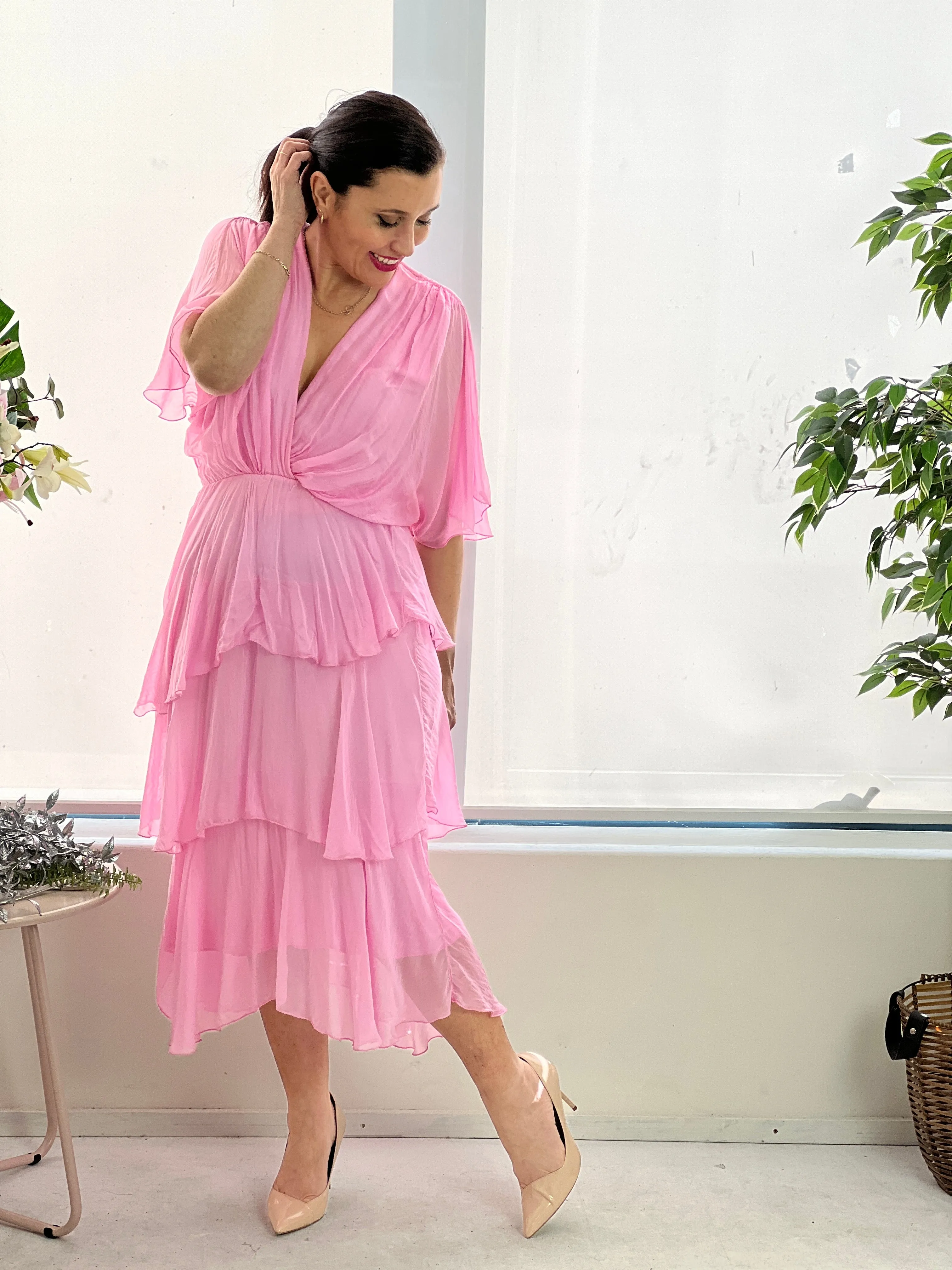 Desaily Candy Silk Dress