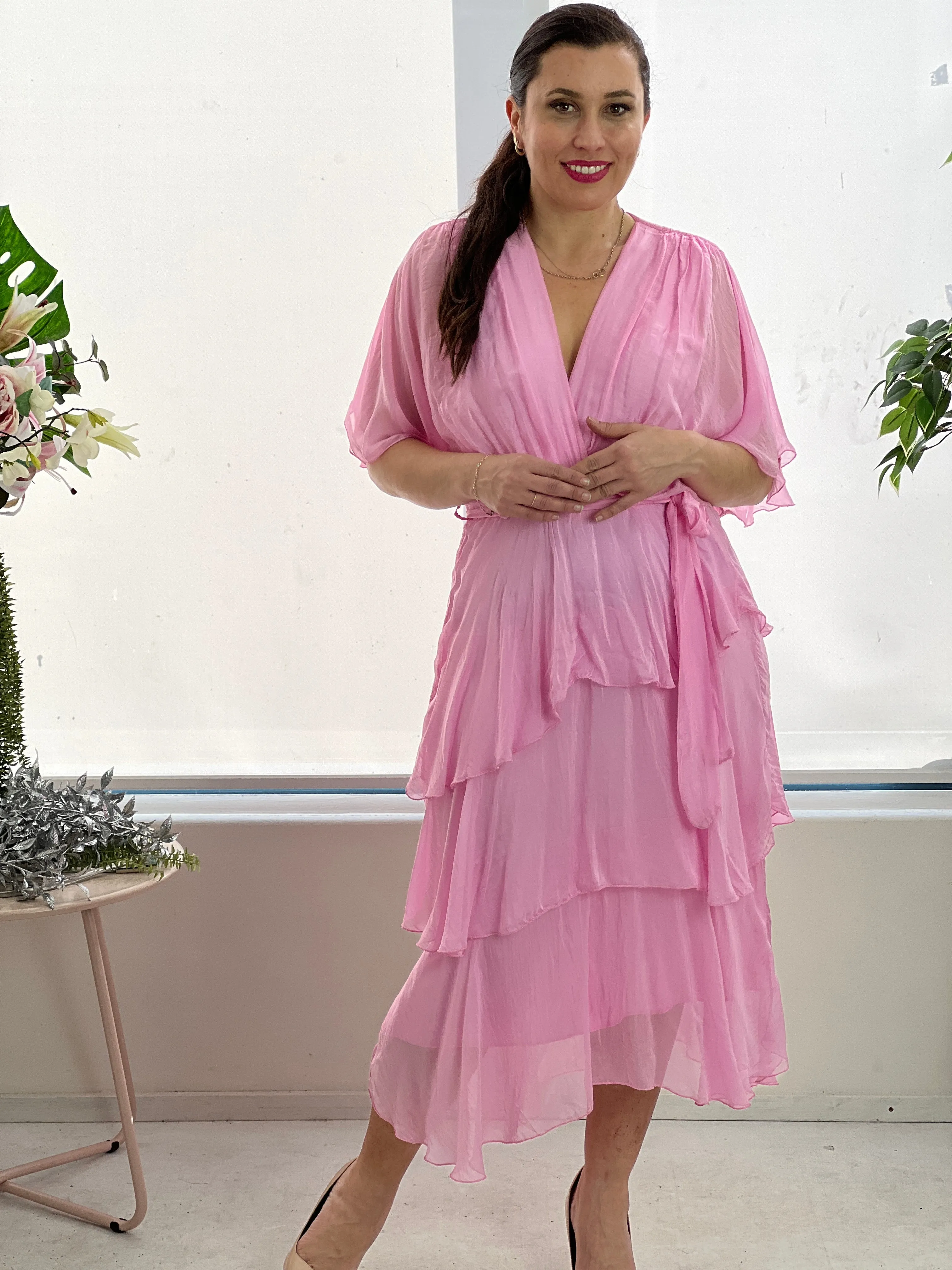 Desaily Candy Silk Dress