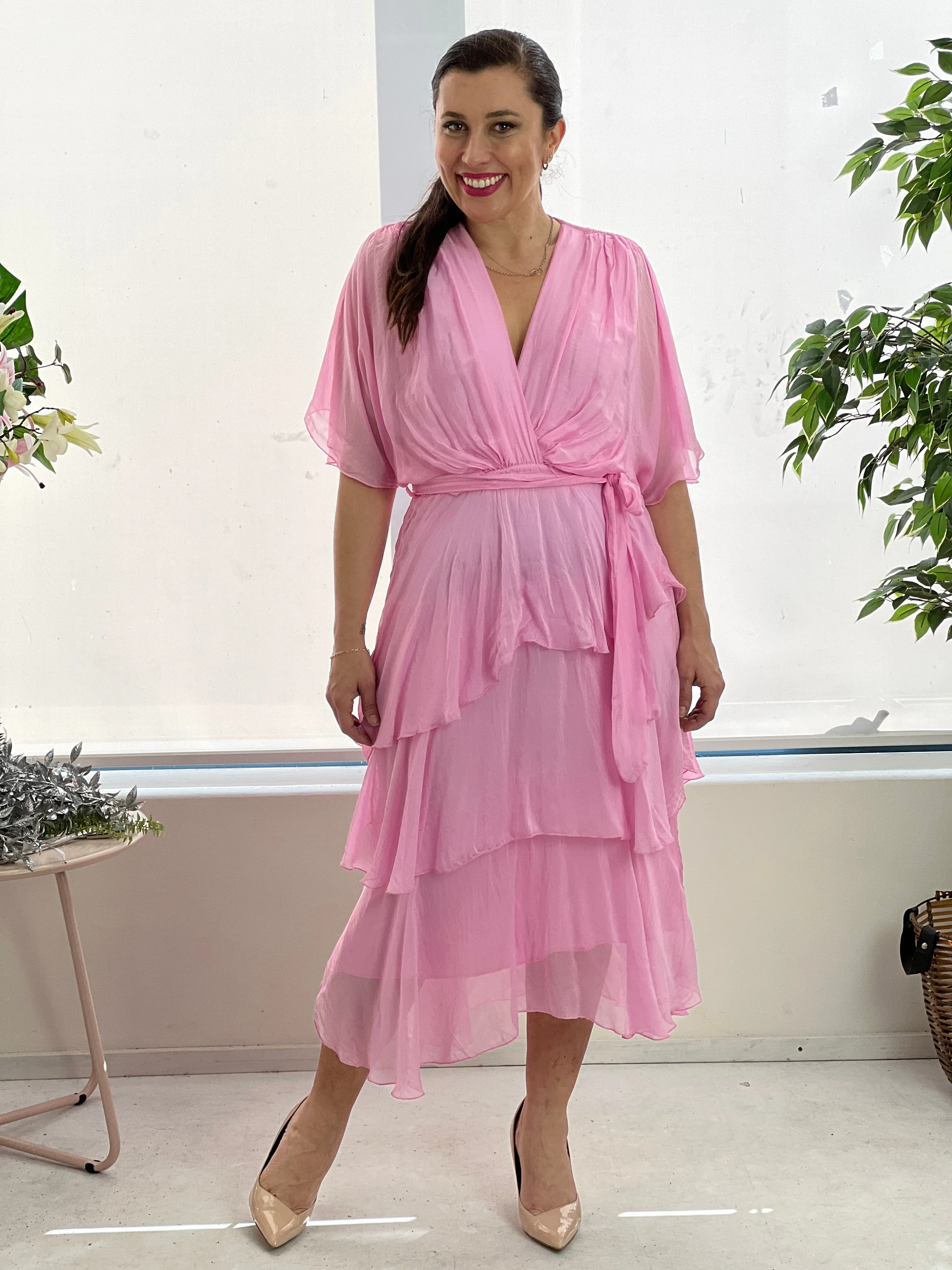 Desaily Candy Silk Dress