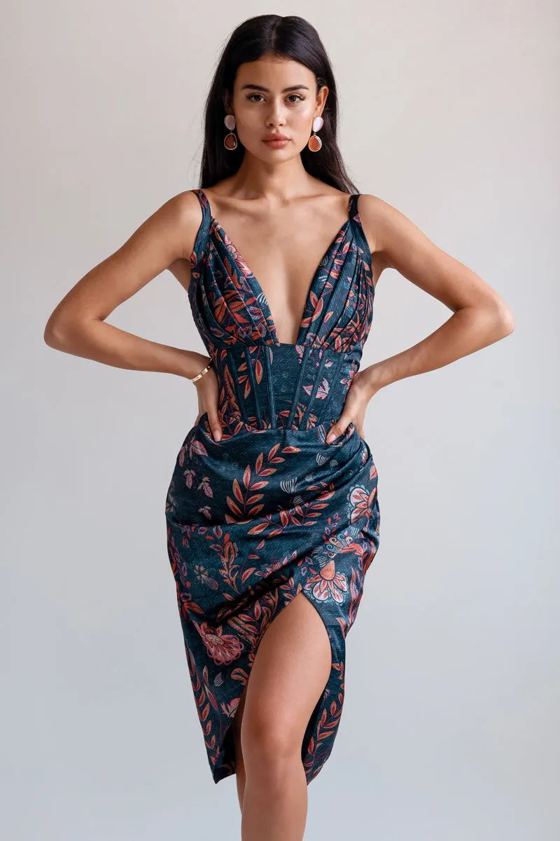 Draped Midi Dress