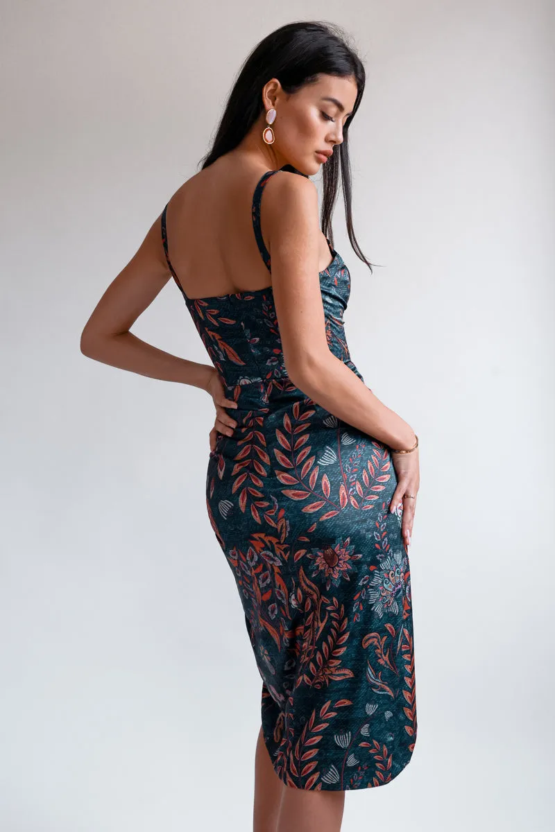 Draped Midi Dress