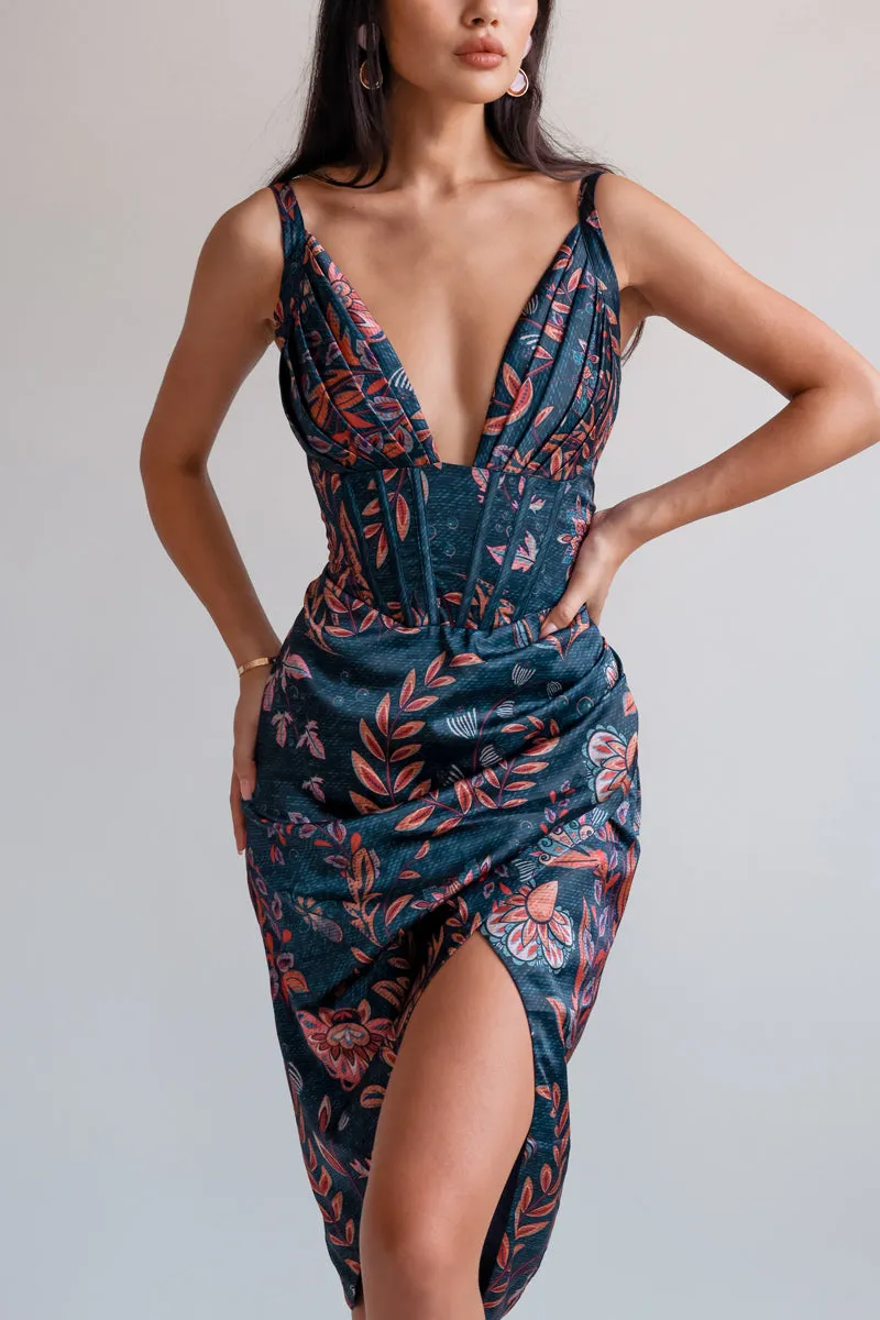 Draped Midi Dress