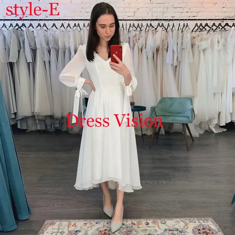 Dress Vision Vestidos Satin Sleeves Wedding Party Dresses Robe De Soiree