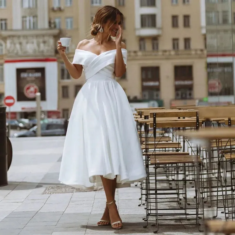 Dress Vision Vestidos Satin Sleeves Wedding Party Dresses Robe De Soiree