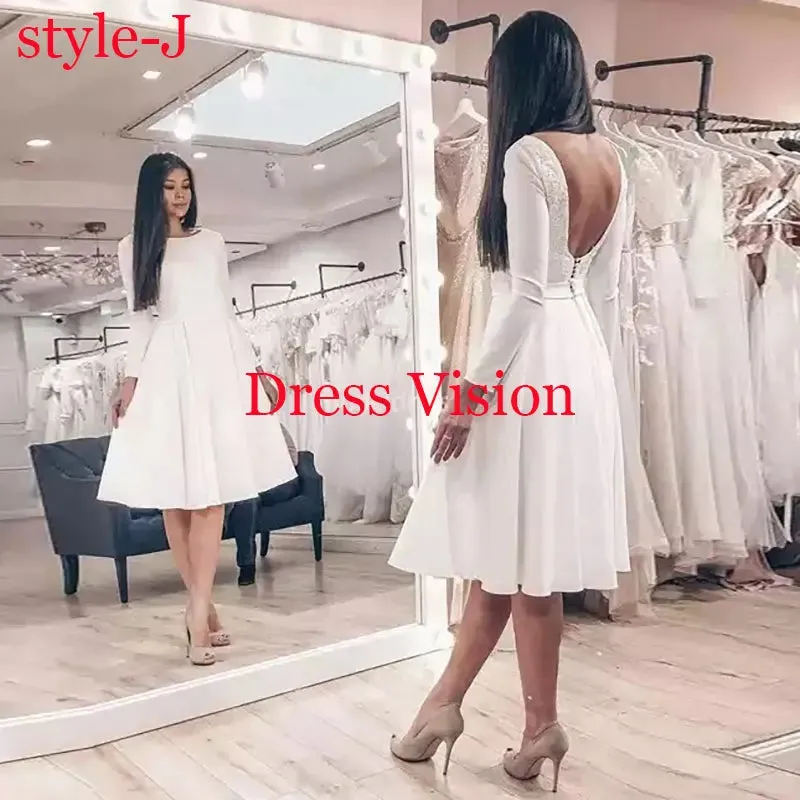Dress Vision Vestidos Satin Sleeves Wedding Party Dresses Robe De Soiree