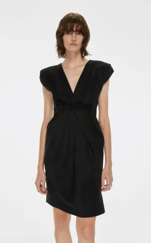 Dresses / JNBY Loose Fit V-Neck Short Sleeve Dress