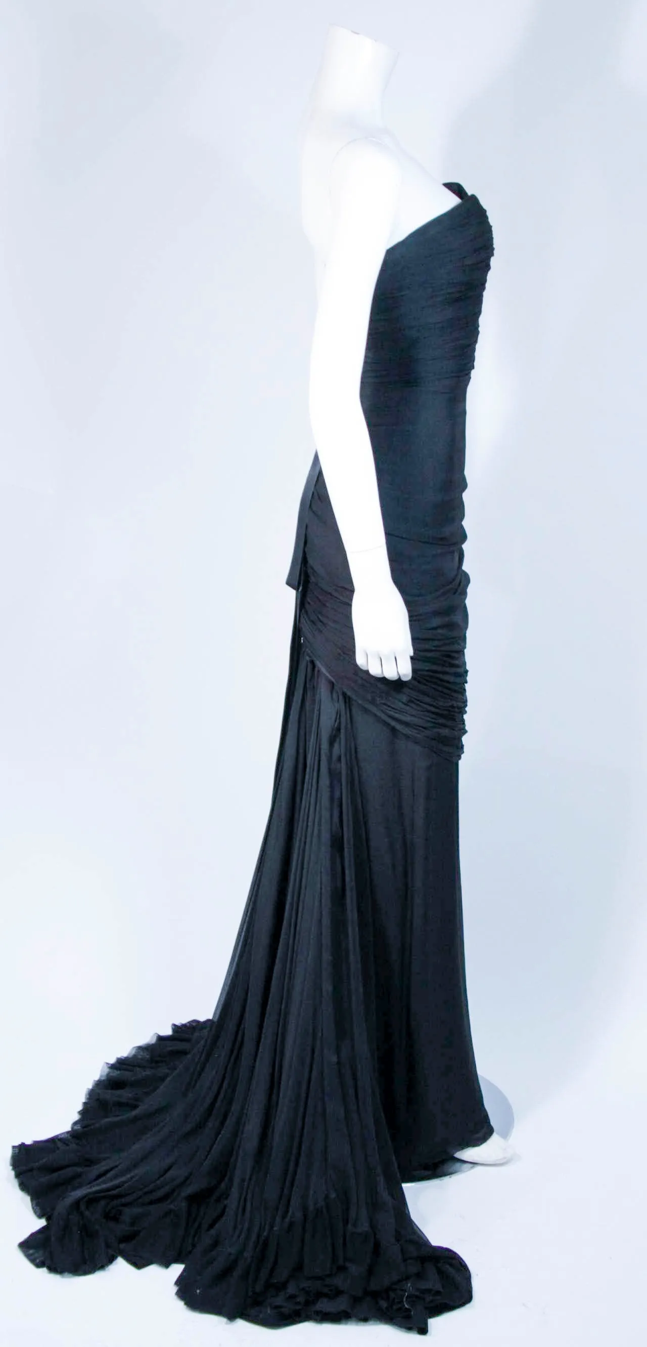 ELIZABETH MASON COUTURE Silk Chiffon Gown Made to Order