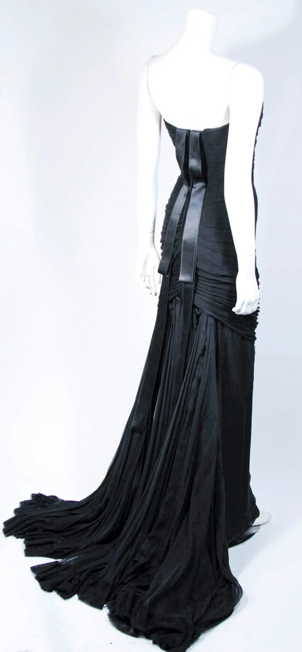 ELIZABETH MASON COUTURE Silk Chiffon Gown Made to Order