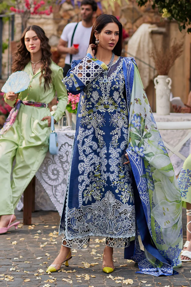 Embroidered Royal Blue Shade Pakistani Salwar Kameez Dupatta Suit