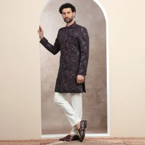 Ensemble Dusky Black Sherwani for Men