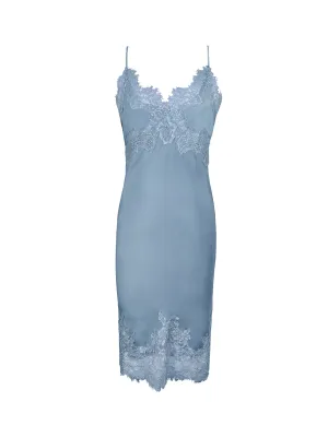 Eva Coco Slip Mid-Length Dress - Cerulean Blue