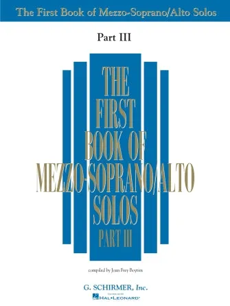 First Book of Mezzo-Soprano Solos - Part III (Book Only)