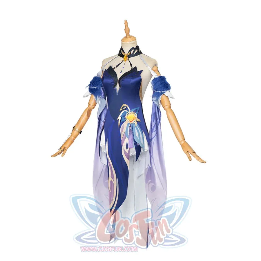 Genshin Impact Ningguang Orchid's Evening Gown Cosplay Costume C00996  A