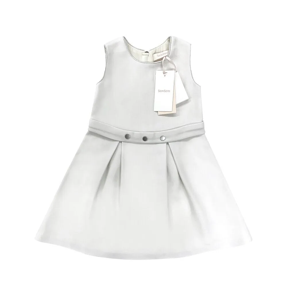 Girls Salma Snap Dress - Cream