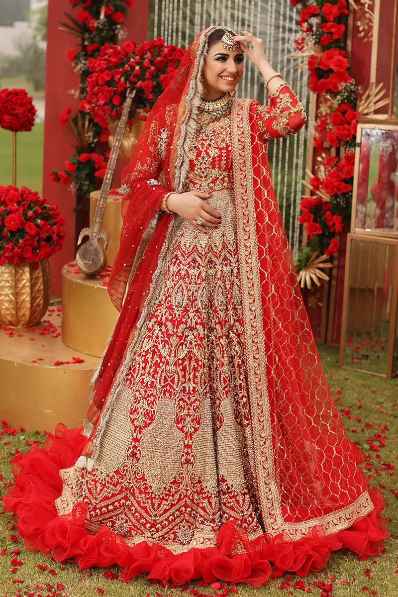 Gold and Red Lehenga Choli Pakistani Wedding Dresses