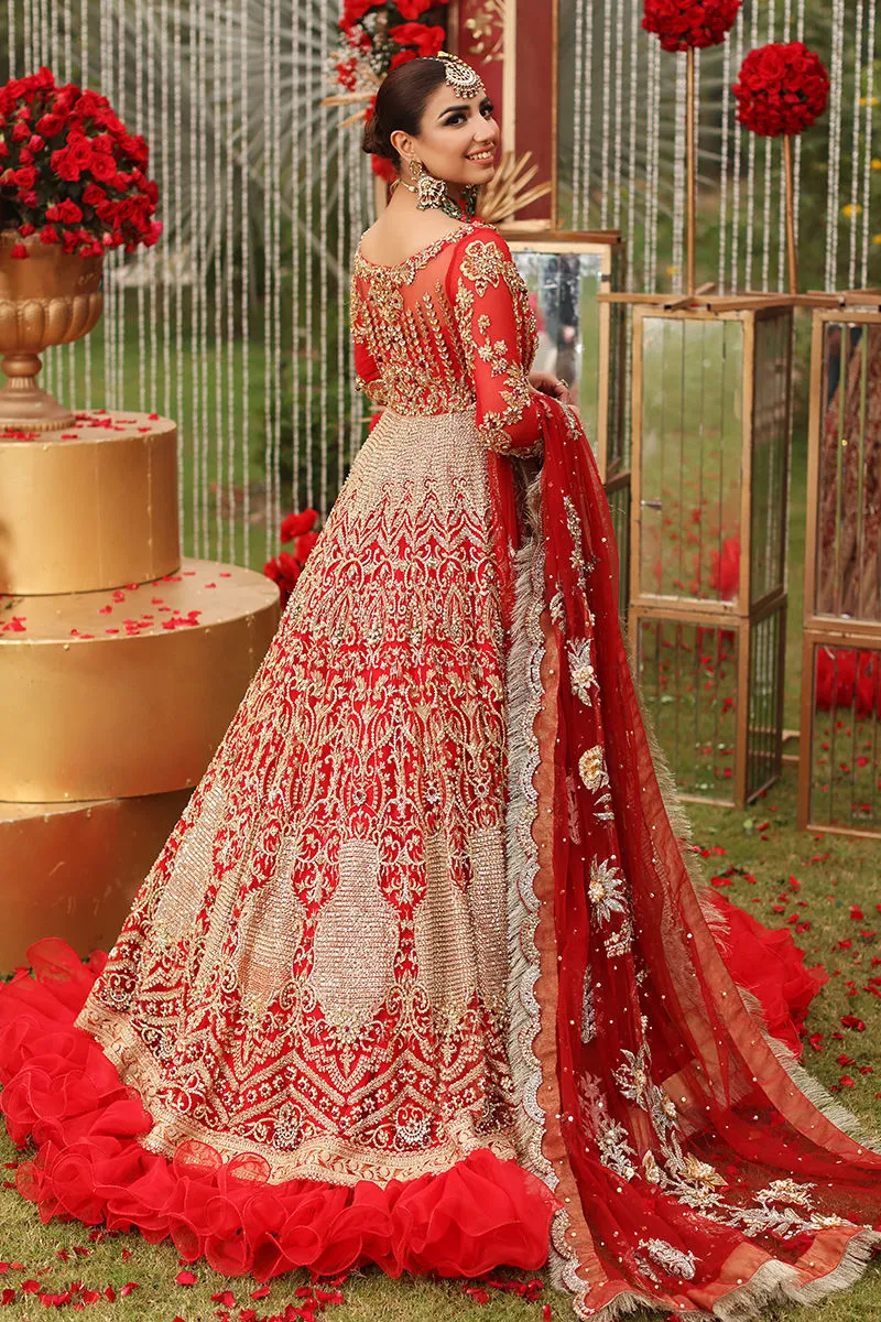 Gold and Red Lehenga Choli Pakistani Wedding Dresses