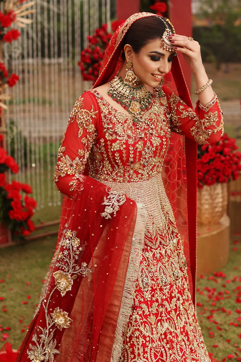 Gold and Red Lehenga Choli Pakistani Wedding Dresses