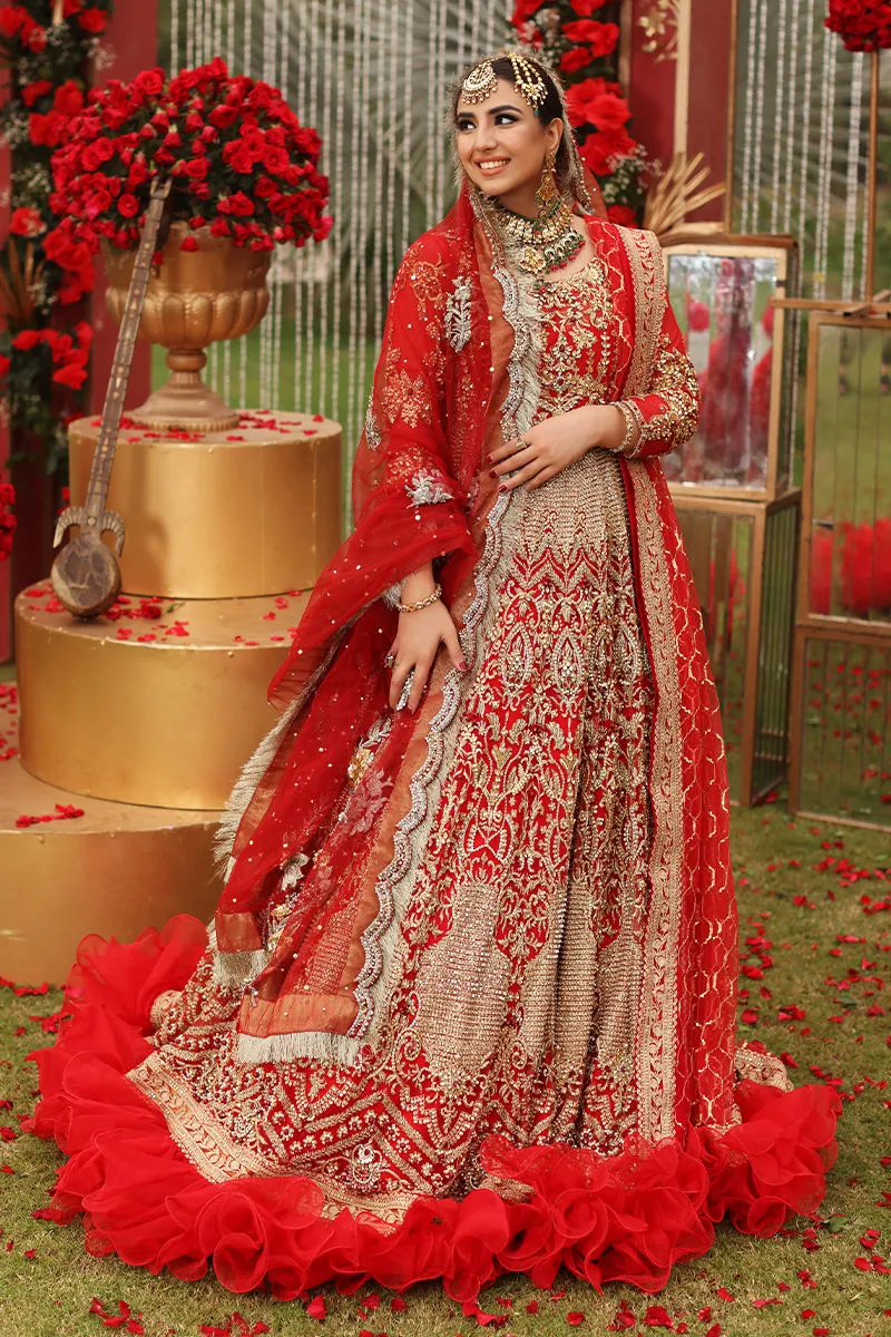 Gold and Red Lehenga Choli Pakistani Wedding Dresses