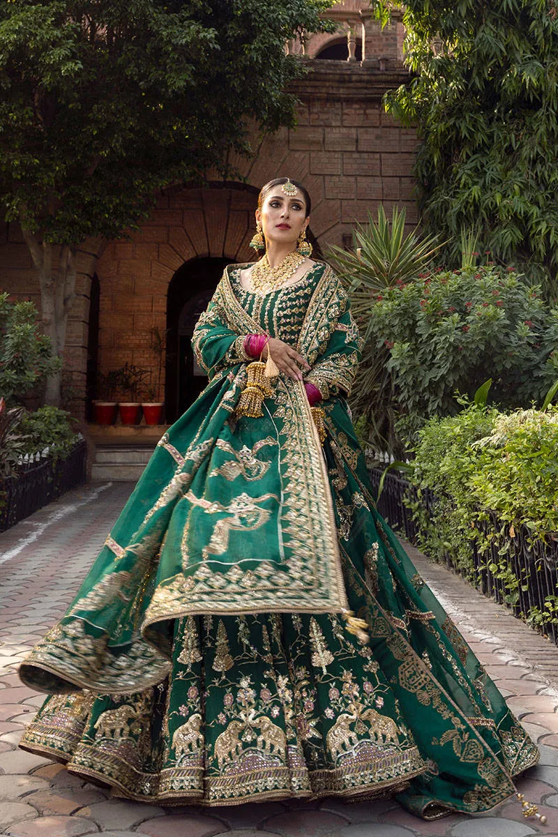 Gold Green Lehenga Choli Pakistani Wedding Dresses