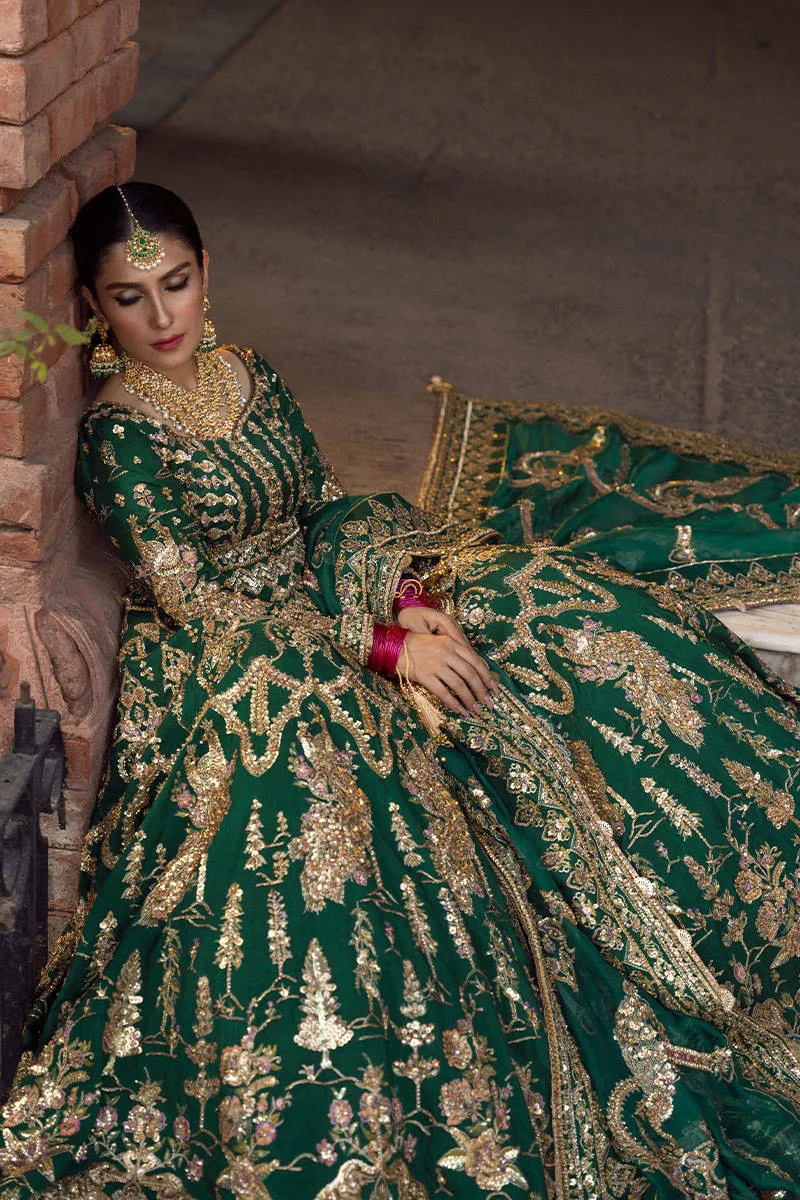 Gold Green Lehenga Choli Pakistani Wedding Dresses