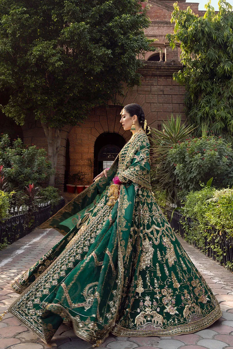 Gold Green Lehenga Choli Pakistani Wedding Dresses