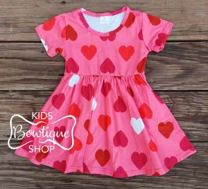 Hearts a Flutter Short Sleeve Twirl Dress