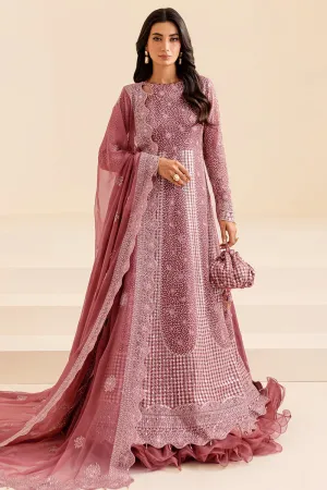Heavily Embellished Lilac shade Pakistani Wedding Dress in Pishwas Style