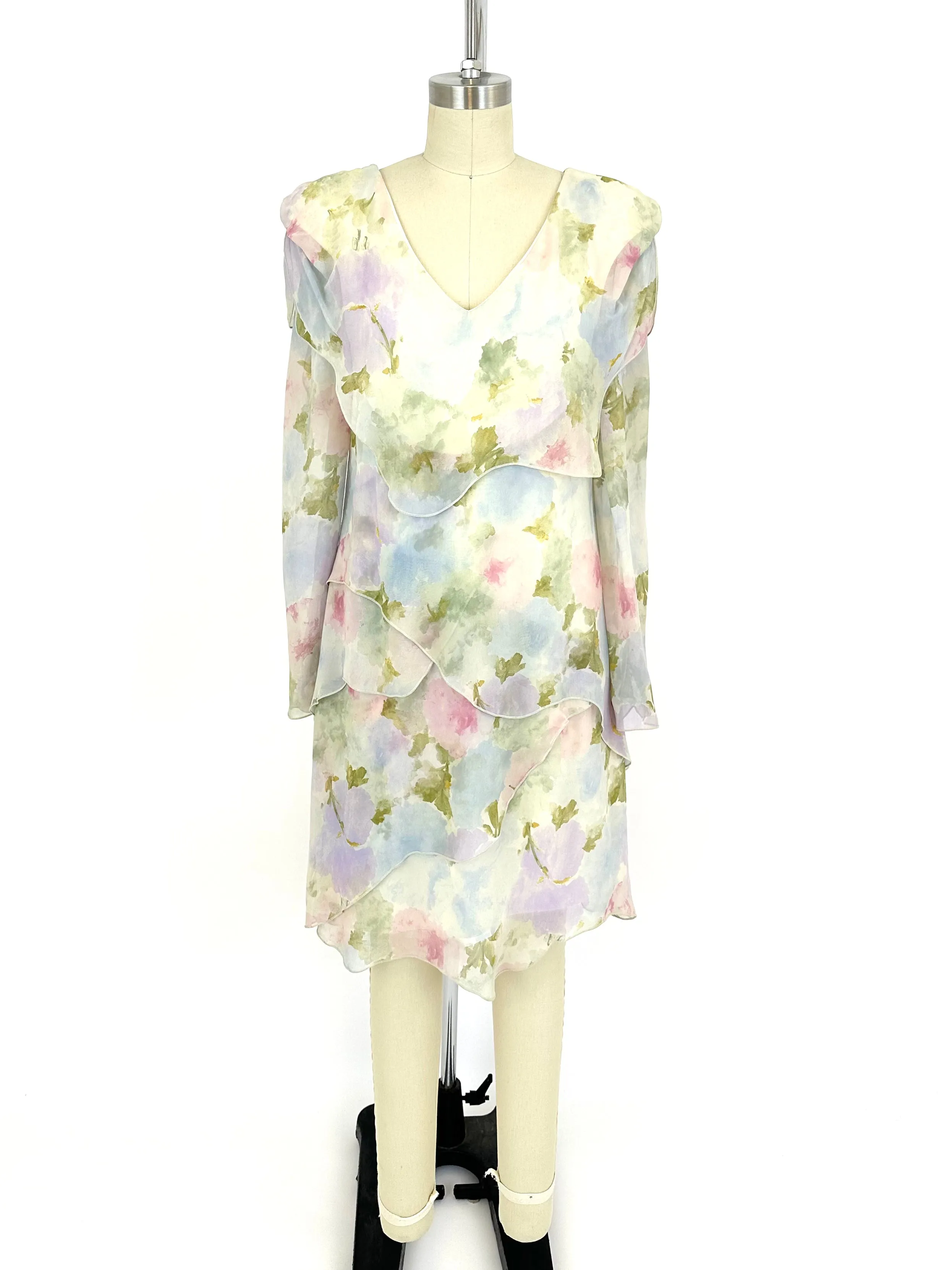 Holly's Harp Chiffon Watercolor Dress*