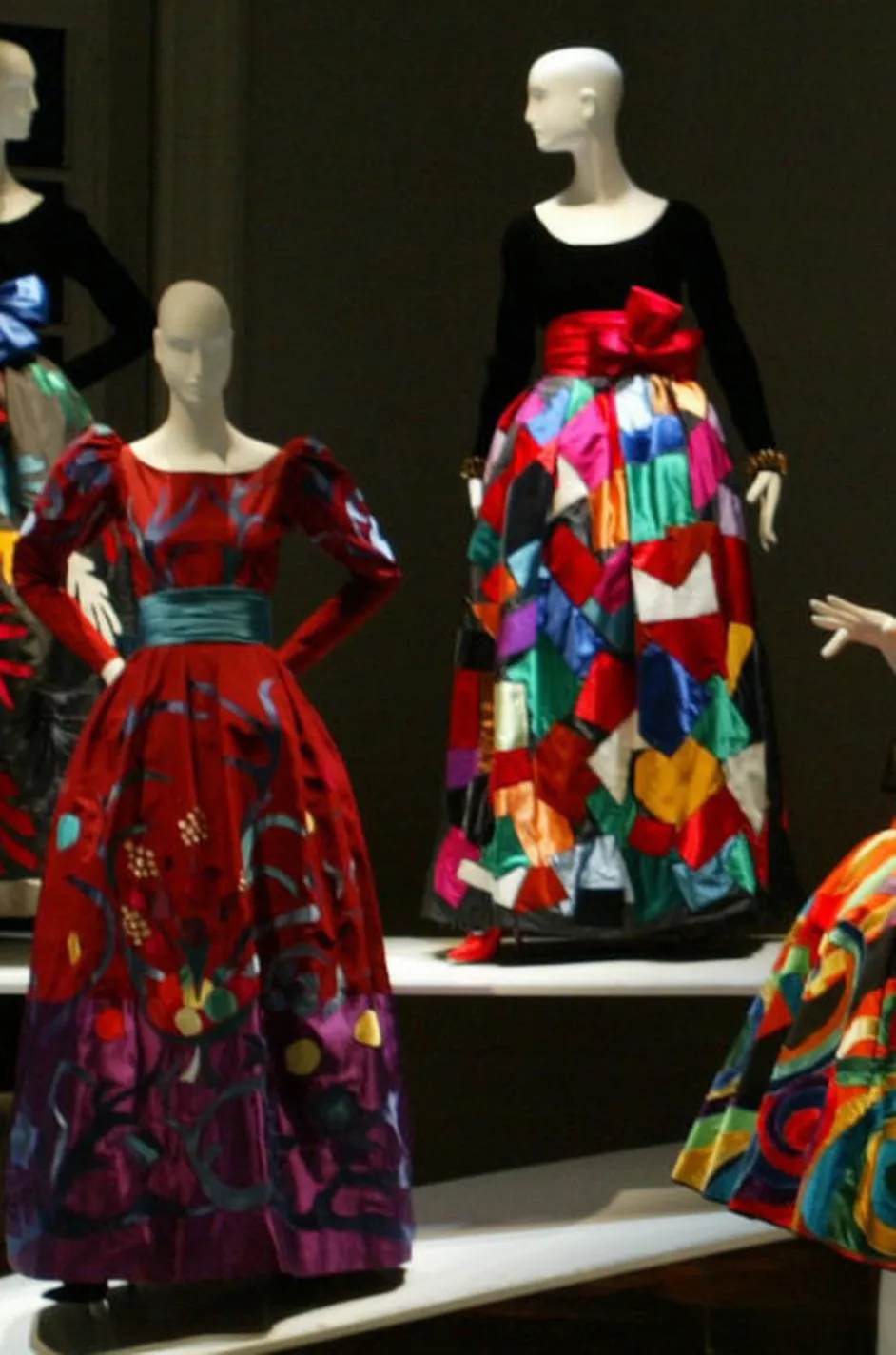 Iconic Fall 1980 Possible Yves Saint Laurent Haute Couture Dress Patchwork & Velvet Dress