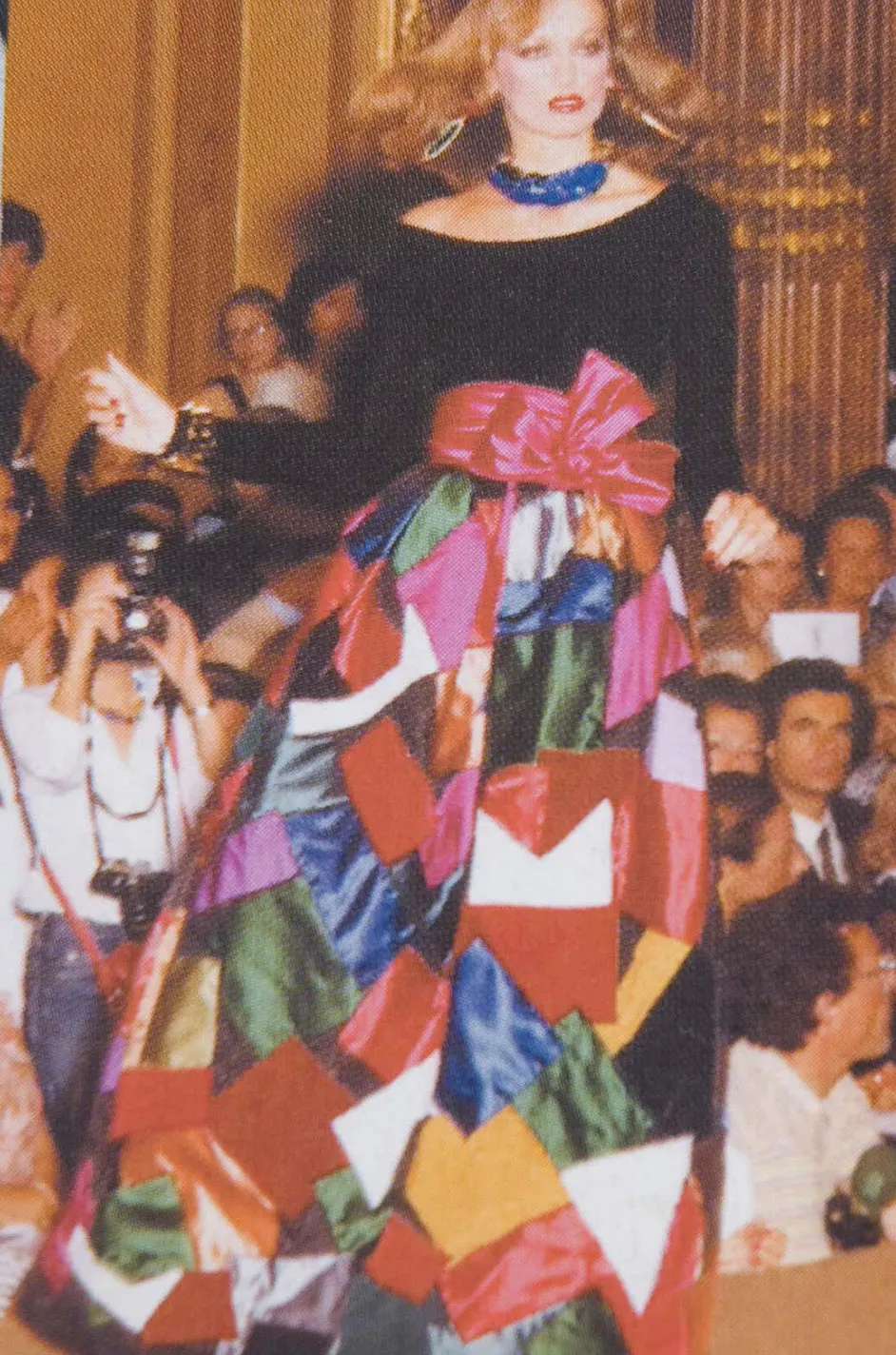 Iconic Fall 1980 Possible Yves Saint Laurent Haute Couture Dress Patchwork & Velvet Dress