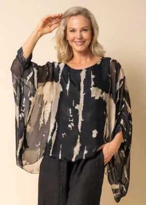 Ivonne Silk Top in Onyx