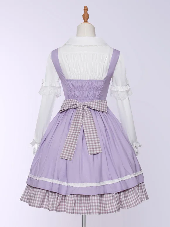 JSK Violin Print Sweet Purple Lolita Dress Polyester Sleeveless Elegant Lolita Dress