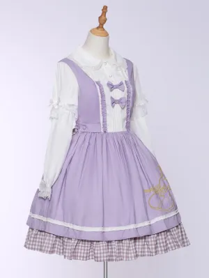 JSK Violin Print Sweet Purple Lolita Dress Polyester Sleeveless Elegant Lolita Dress