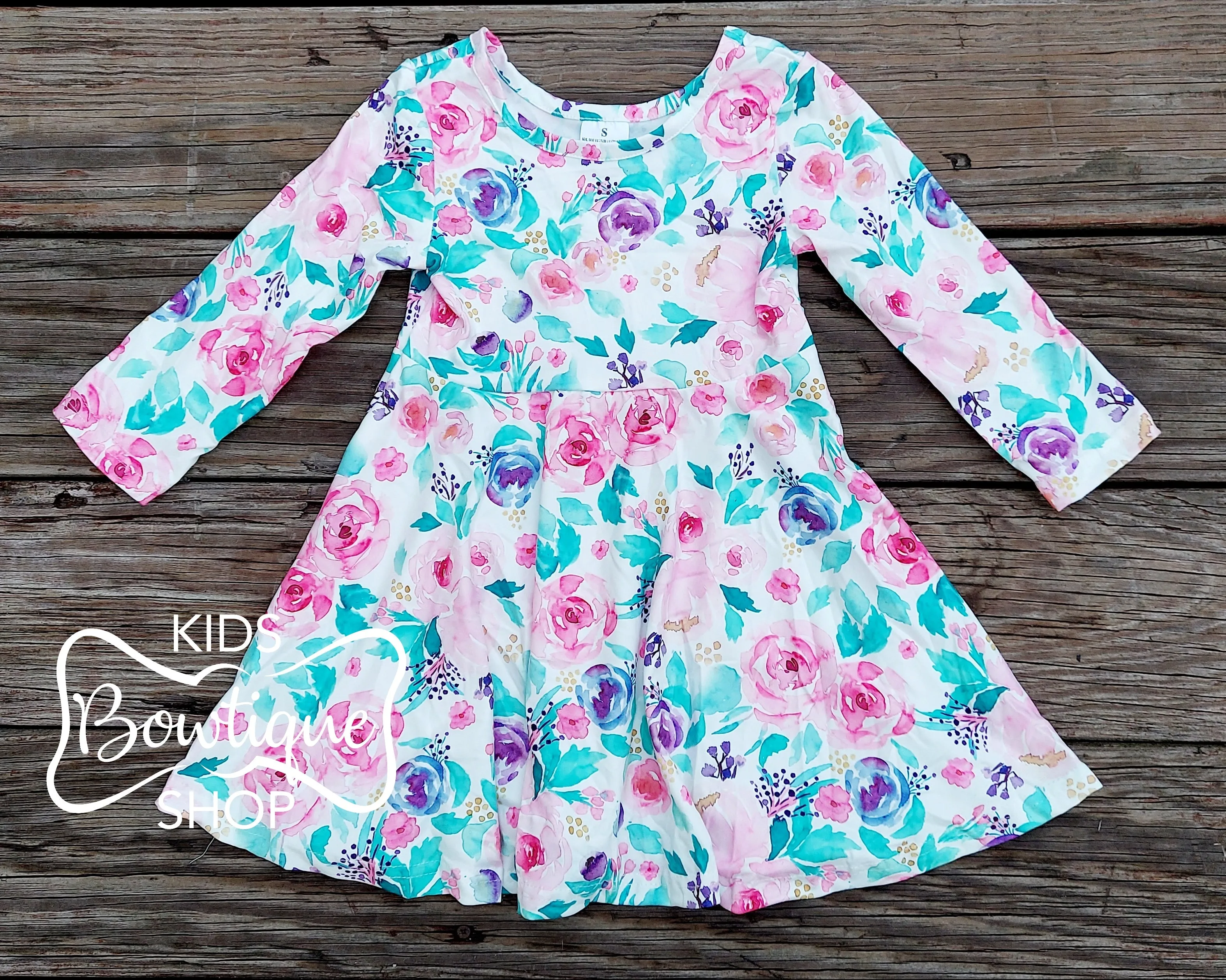 Kennedy Pastel Floral LS Dress