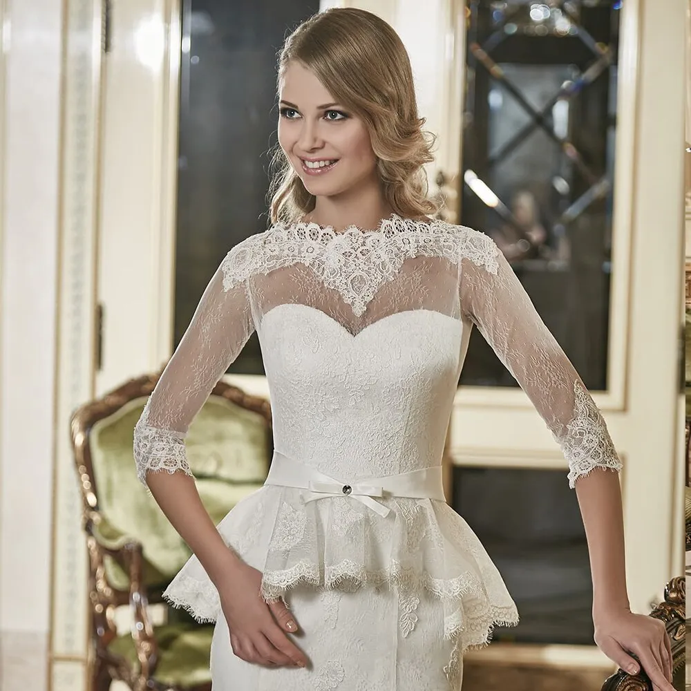 Lace 2 Pieces Mermaid Wedding Dresses